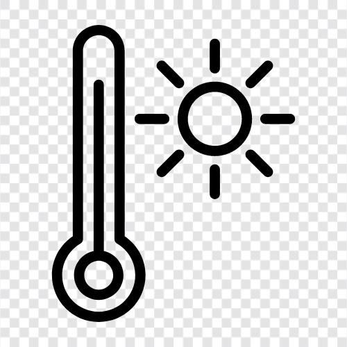 Wetter, Klima, heiß, kalt symbol