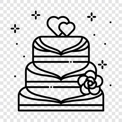 wedding cake, anniversary cake, birthday cake, engagement cake icon svg