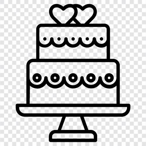 Свадебные пирожные, дизайн свадебных пирогов, украшения свадебных пирогов, свадьбы Значок svg