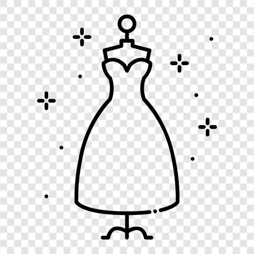 wedding dress, wedding gown, dress for a bride, formal dress icon svg