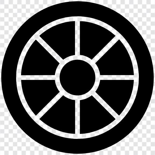 wheel, hub, spokes, wheelbase icon svg