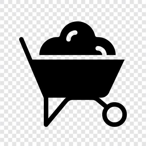 Wheelbarrow, Barrow, Cart, Trolley icon svg