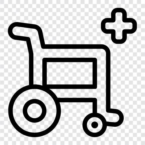 Rollstuhlfahrer, Mobilitätsroller, Kraftrollstühle symbol