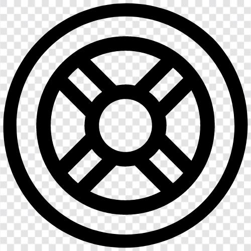 Wheels, Rims, Tires, Car icon svg