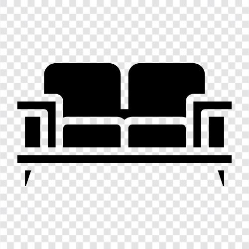 white, leather, recliner, armchair icon svg