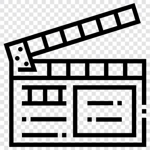 whiteboard, dry erase, writing surface, Clapperboard icon svg