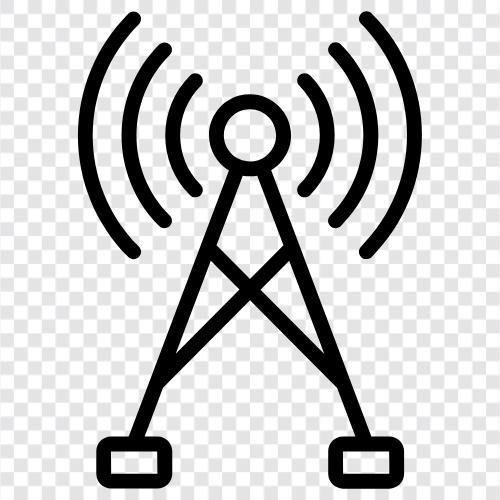 WLAN, Mobiltelefon, Bluetooth, WiMAX symbol