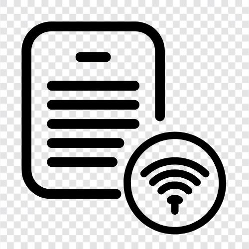 WiFi security, WiFi passwords, WiFi encryption, WiFi Document icon svg