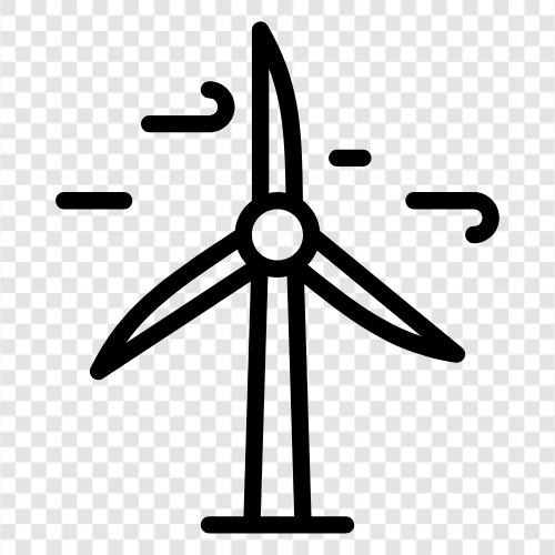 Windkraft, Energie, Erneuerbare Energien, Grüne Energie symbol