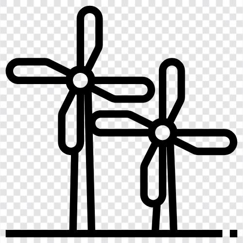 Windkraft, Windkraftanlagen zum Verkauf, Windkraft zum Verkauf, Windpark symbol
