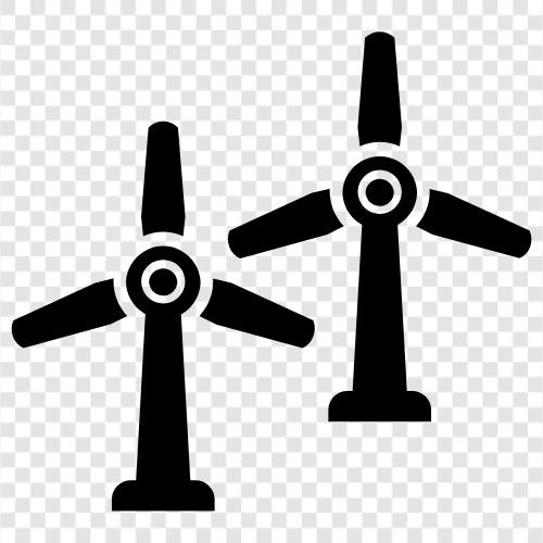 wind power, wind turbines, wind farms, wind energy icon svg