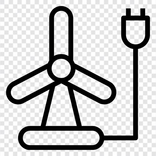 Windkraftanlagen, Windparks, Windkraftanlagen zum Verkauf, grün symbol