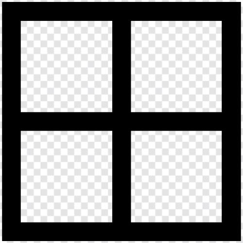 Fensterscheiben, Fensterbehandlungen, Fensterbeläge, Fensterbehandlungen für kleine Fenster symbol