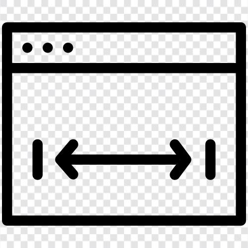 Window Size, Window Width Measurement, Window Width Calculator, Window Width in icon svg