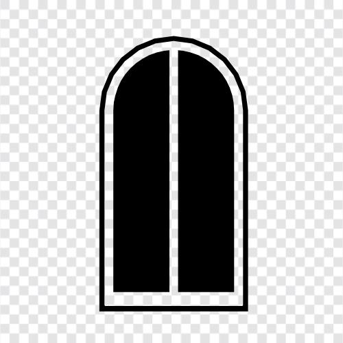 Fenster, Glas, Tür, Leinwand symbol