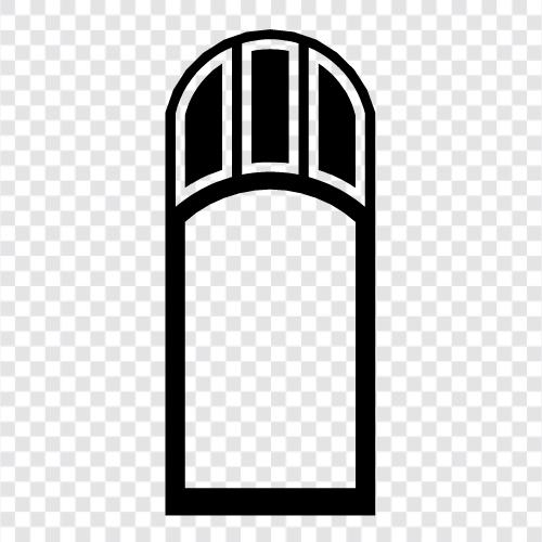 Fenster, öffnen, schließen, Vorhänge symbol