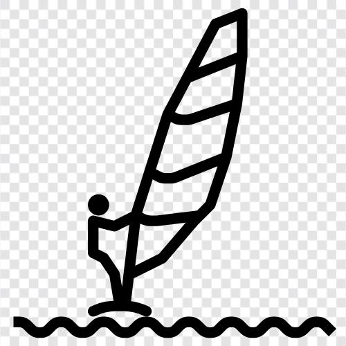 windsurfing, windsurfing equipment, windsurfer, windsur icon svg