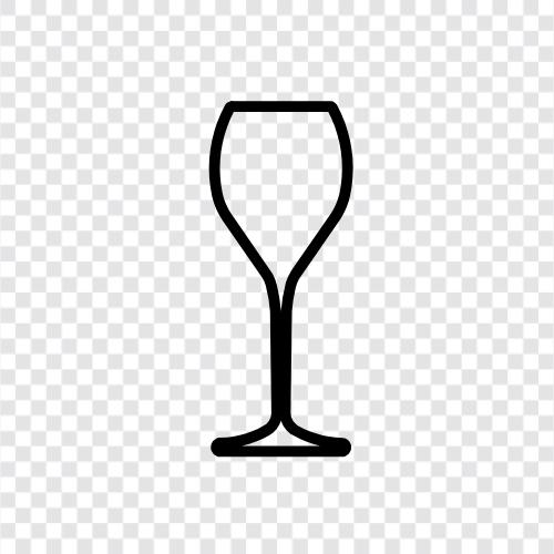 Weinflasche, Kelchglas, Weingläser, Weinprobe symbol