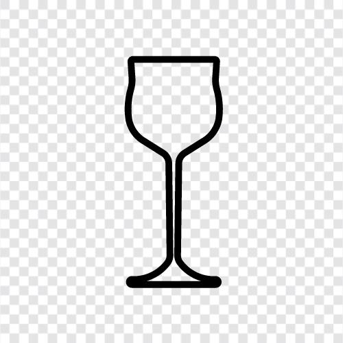 Glaswaren für Wein symbol