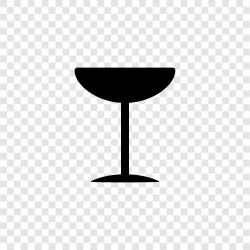 Weingläser, Weintrichter, Weinflöten, Weinglas symbol