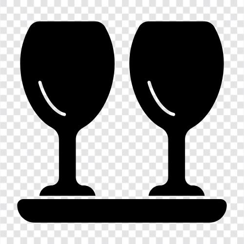 wine glassware, stemware, flutes, wine glasses icon svg