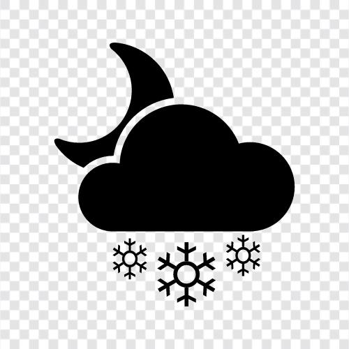 winter, darkness, snow, flakes icon svg