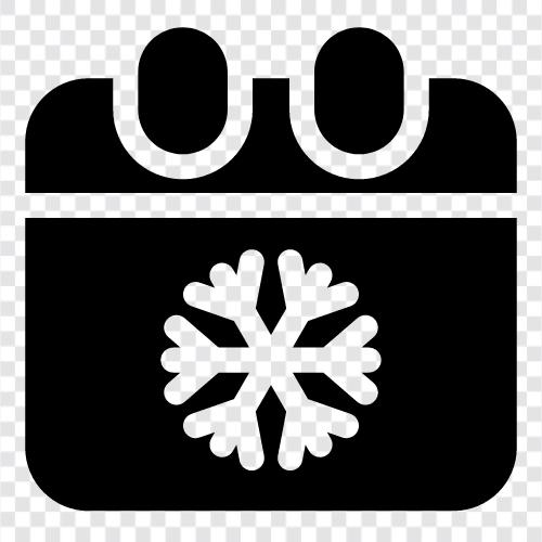 Winter, Schnee, Winterwetter, Winterkalender symbol