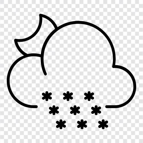 kış, weather, flakes, fluff ikon svg