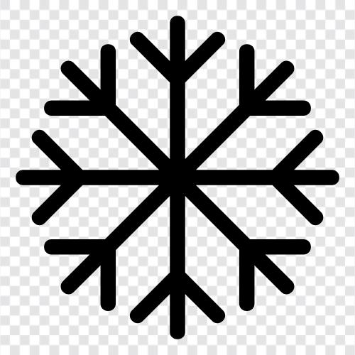 Winter, Flocken, Schnee, Schneeflocke Design symbol
