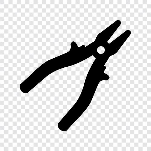 wire cutters, crimping tool, pliers for wire, wire cut icon svg