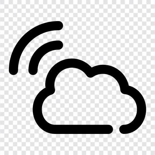 Drahtlose Cloud, CloudHosting, CloudSpeicher, Cloud Computing symbol