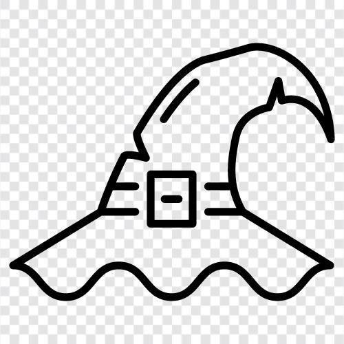 Witches Hat, Magic Hat, Witch s Hat, Witch s Apron icon svg