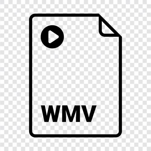 WMV, video, video file, download icon svg