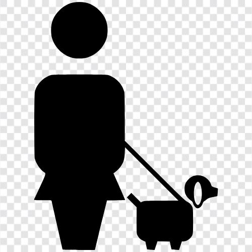 Woman Walking Her Dog, Woman Walking A Dog, Woman Walking Dog icon svg