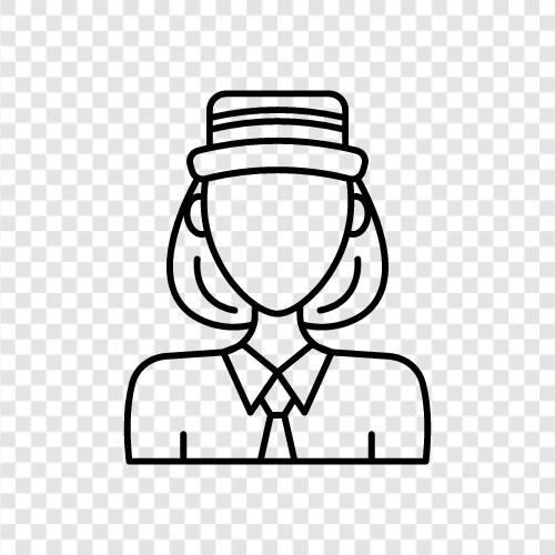 Woman with a Hat icon svg