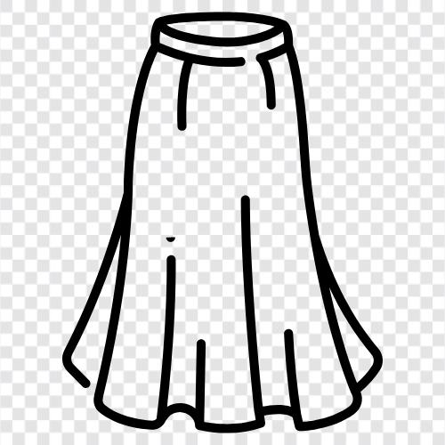 Женская юбка, женские юбки, женщины, юбки Значок svg