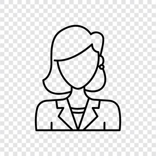 Women With Short Hair, Women With Long Hair, Women With Short Haircuts, Short Hair Woman icon svg