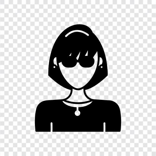 Women with Short Hair, Short Haired Women, Short Hair Women Pictures, Short Hair Woman icon svg