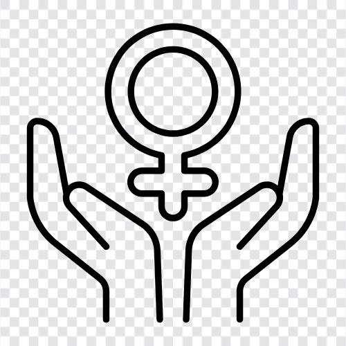 Frauen, Mädchen, Frauen Empowerment, Frauenrechte symbol