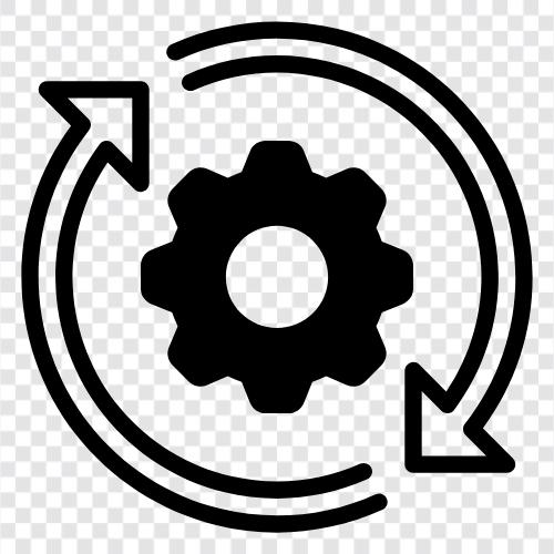 Arbeitsablauf, Workflow, Prozess, Fertigung symbol