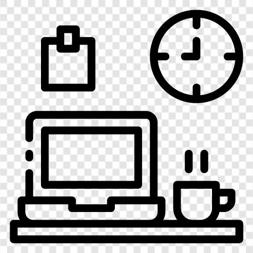 work, computer, desk, office icon svg