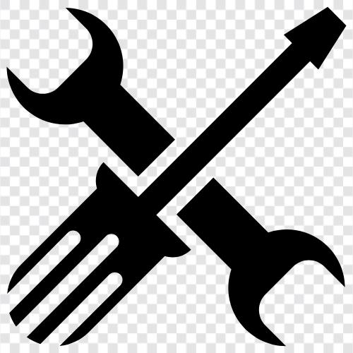 Werkbank, Werkzeuge, Werkzeugkasten, Schraubendreher symbol