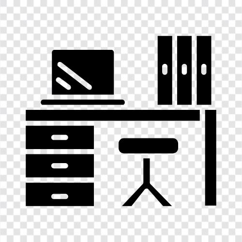 Arbeitsplatz, Arbeitsbereich, Schreibtisch, Tisch symbol