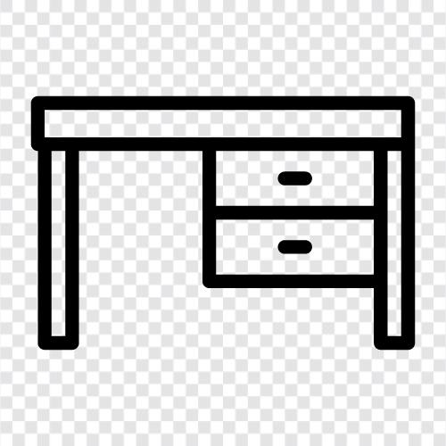 workstation, computer desk, office desk, writing desk icon svg