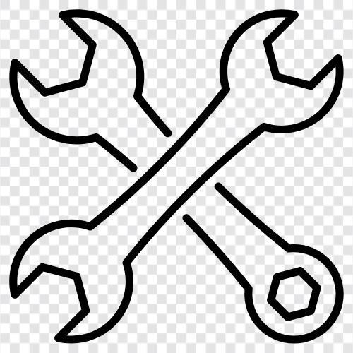 Schraubenschlüssel, Handwerkzeug, Mechanik, Werkzeug symbol
