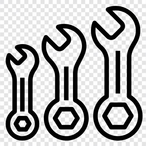 wrench, socket set, ratchet set, torque wrench icon svg