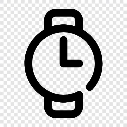 Armbanduhr, analoge Uhr, mechanische Uhr, Quarzuhr symbol