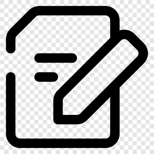 write down, writing, composition, paper icon svg