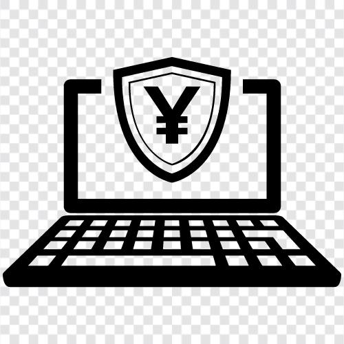 Ноутбук безопасности йены, защищенные ноутбуки йены, защищенный ноутбук йены Значок svg