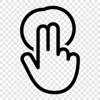 2 fingers, tap, long, fingers icon svg